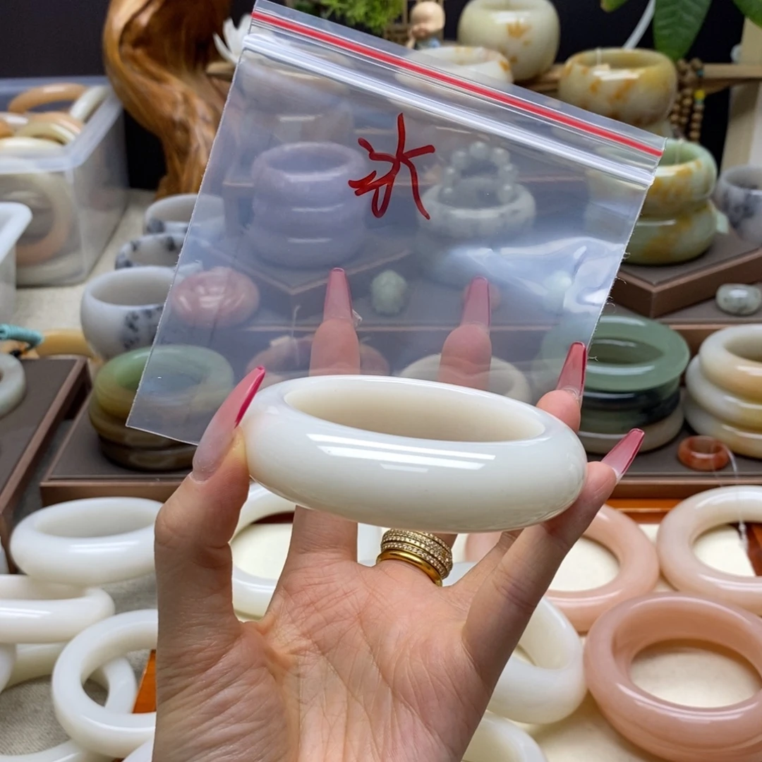 冰****石英岩玉合金手镯