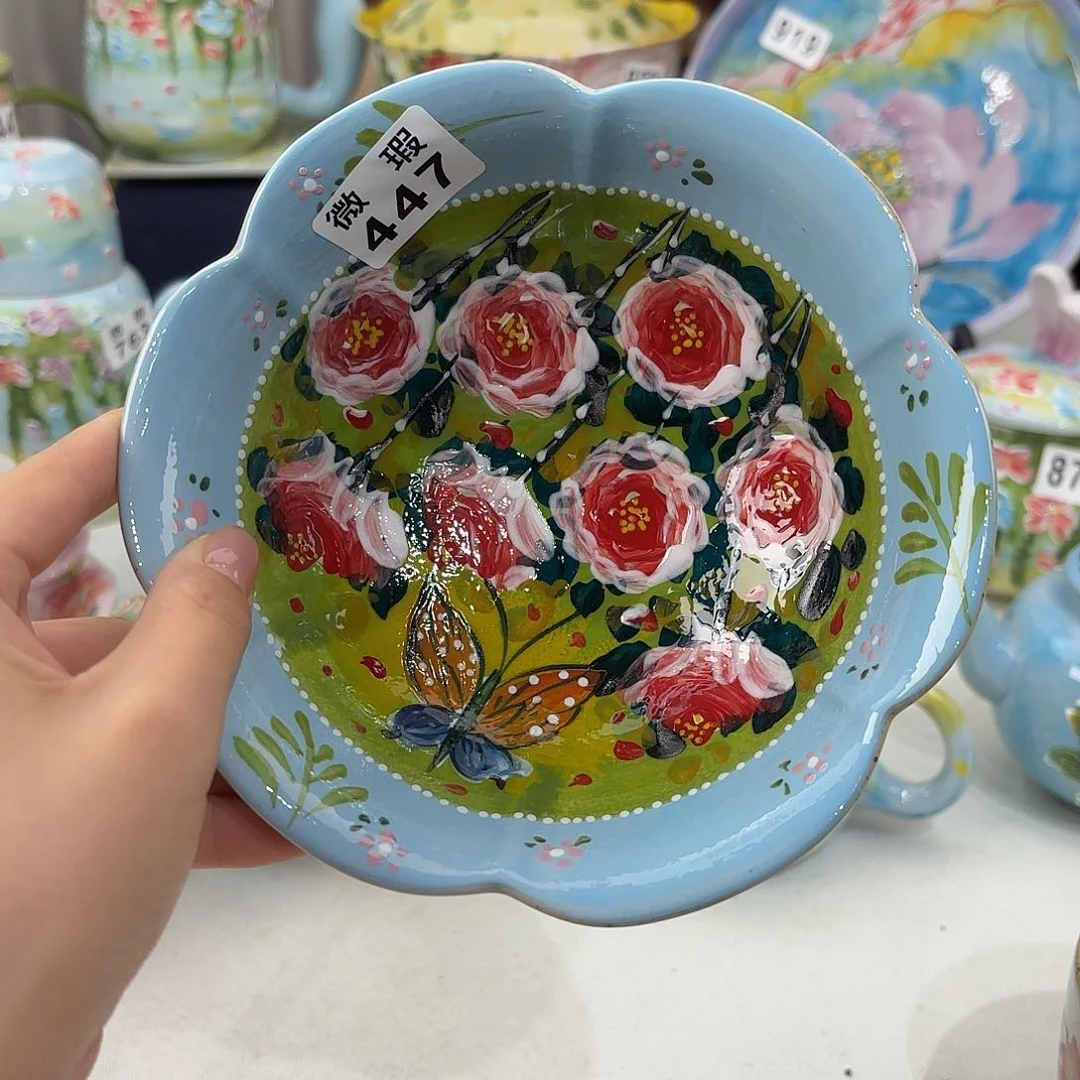 景德镇手绘高温釉下彩陶瓷茶具