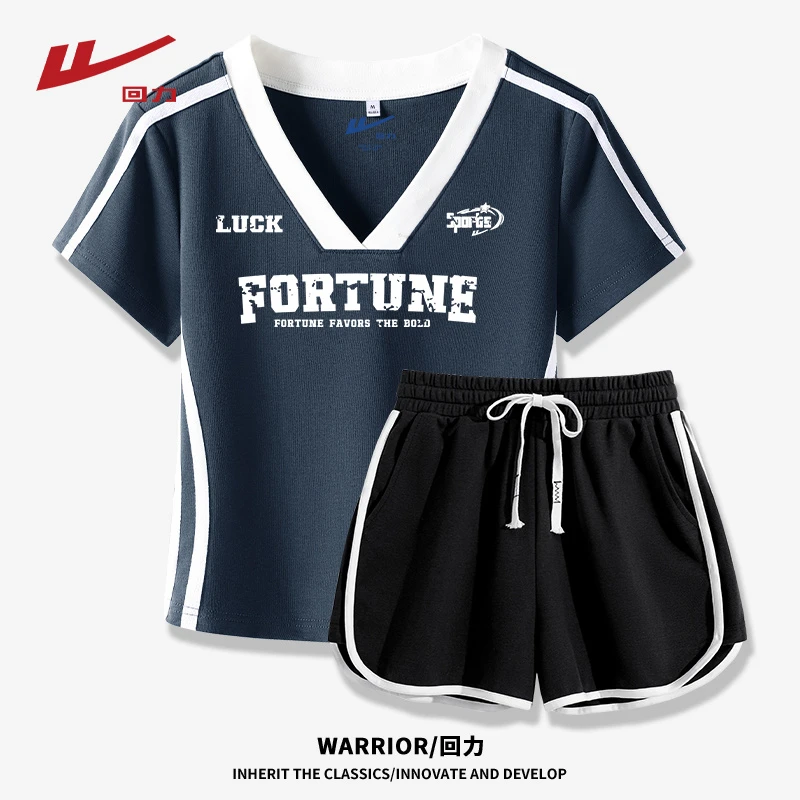 【回力】夏季气质女套装纯欲慵懒风女装2025新款爆款设计感两件套