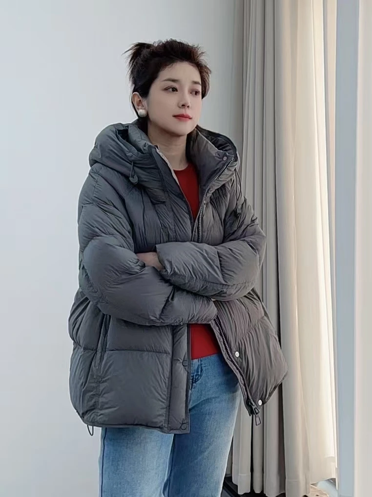 【喜总】2024冬季新款韩版时尚百搭短款90鹅绒服简约休闲003