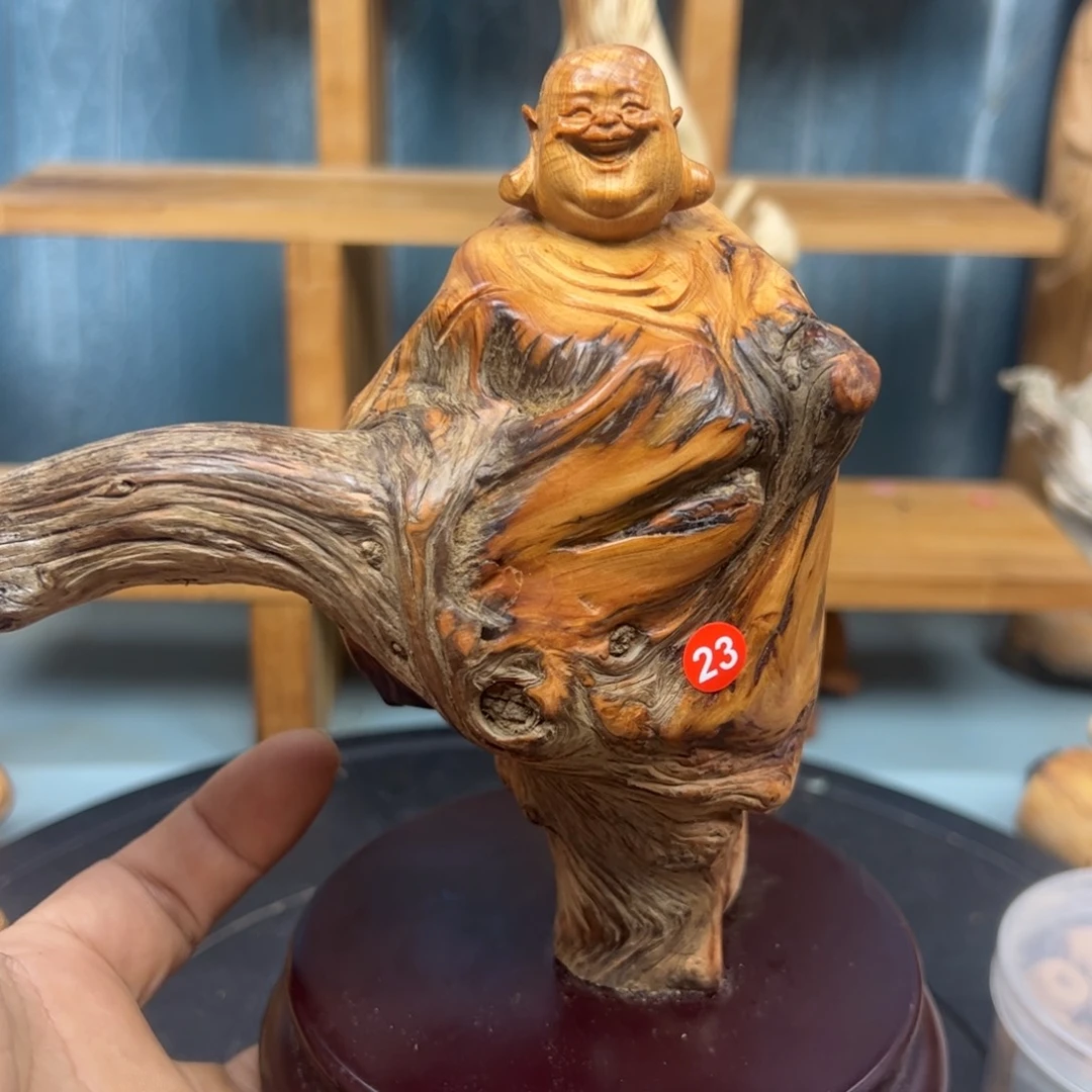 木情**家崖柏木摆件手把件