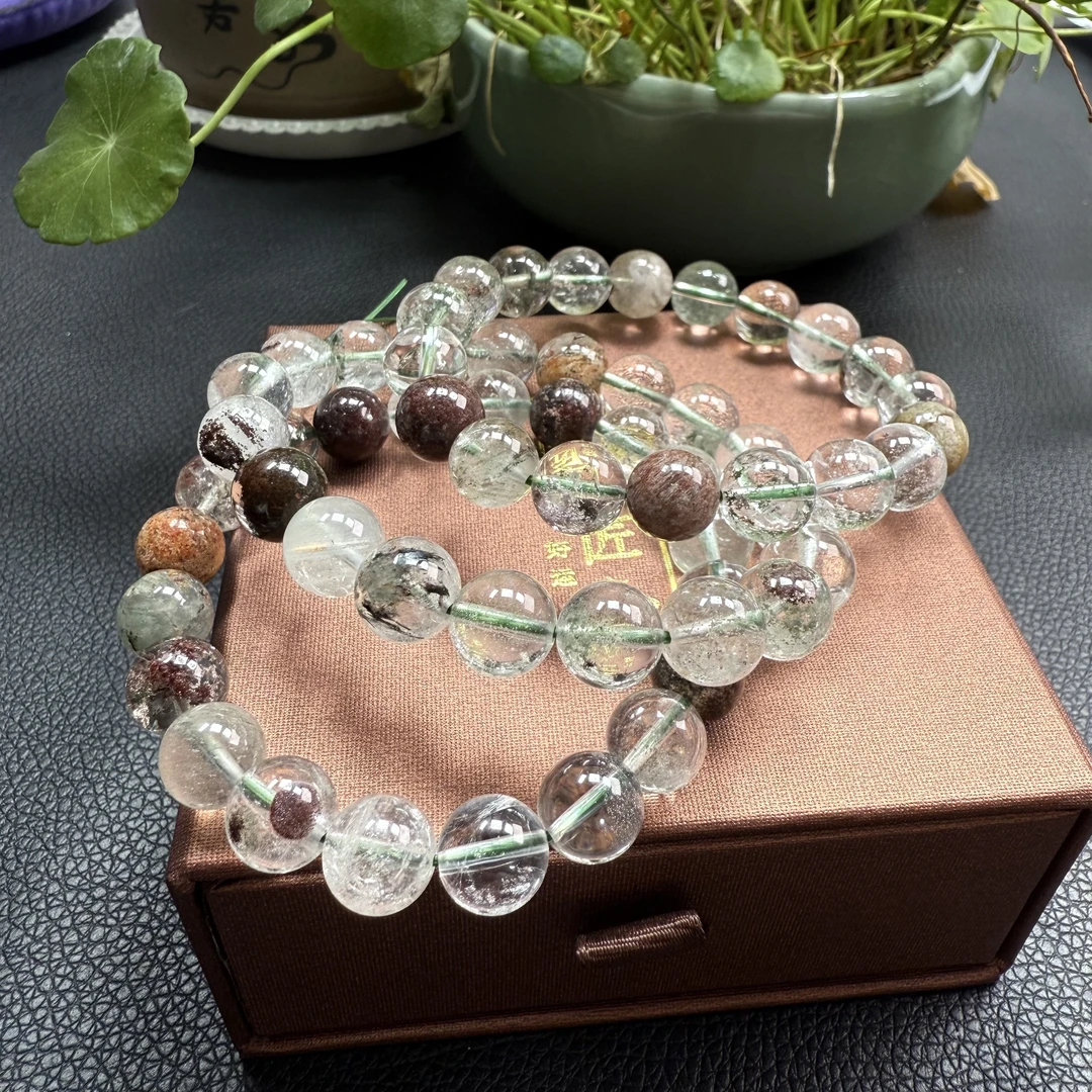 天然绿幽灵单圈手串--Y114多样性发其一