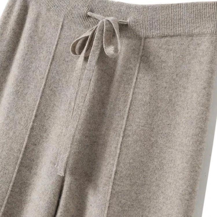 100%正品撤柜高档羊毛阔腿裤秋冬新款加厚宽松休闲直筒长裤反季