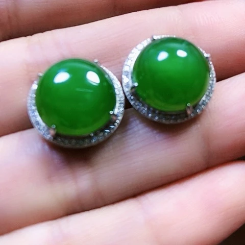 和田玉银S925镶嵌戒指