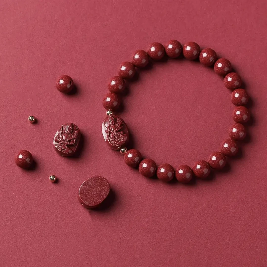 天然辰砂高含量天然紫金朱砂十二生肖八大守护神本命年手串手链