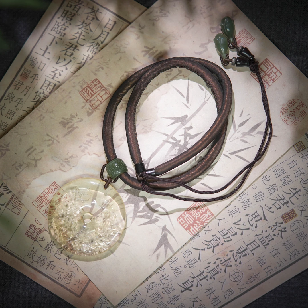 金晶瑞扣·典藏级黄水晶平安扣AD2039尺寸约53mm