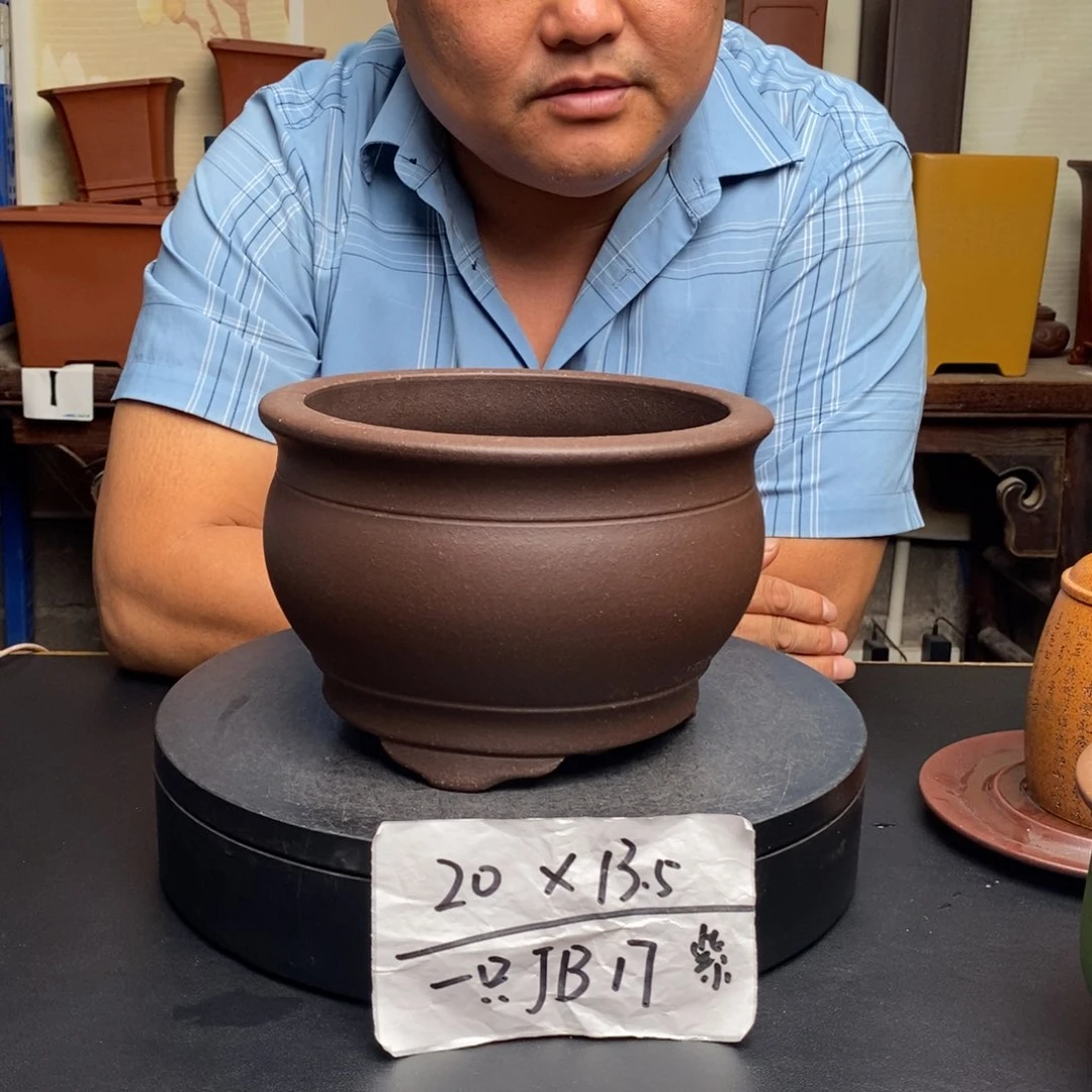 紫砂花盆货号一只JB17