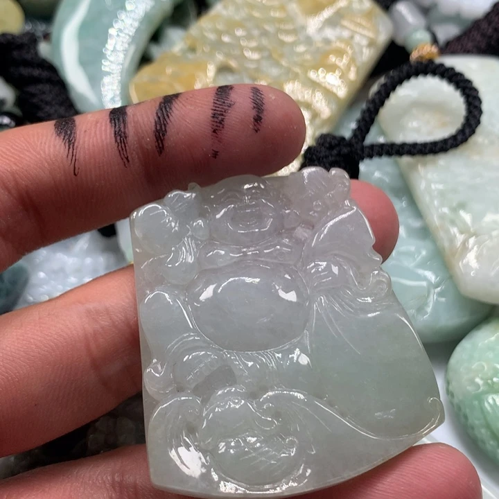 颈饰未镶嵌翡翠保真天然a货翡翠