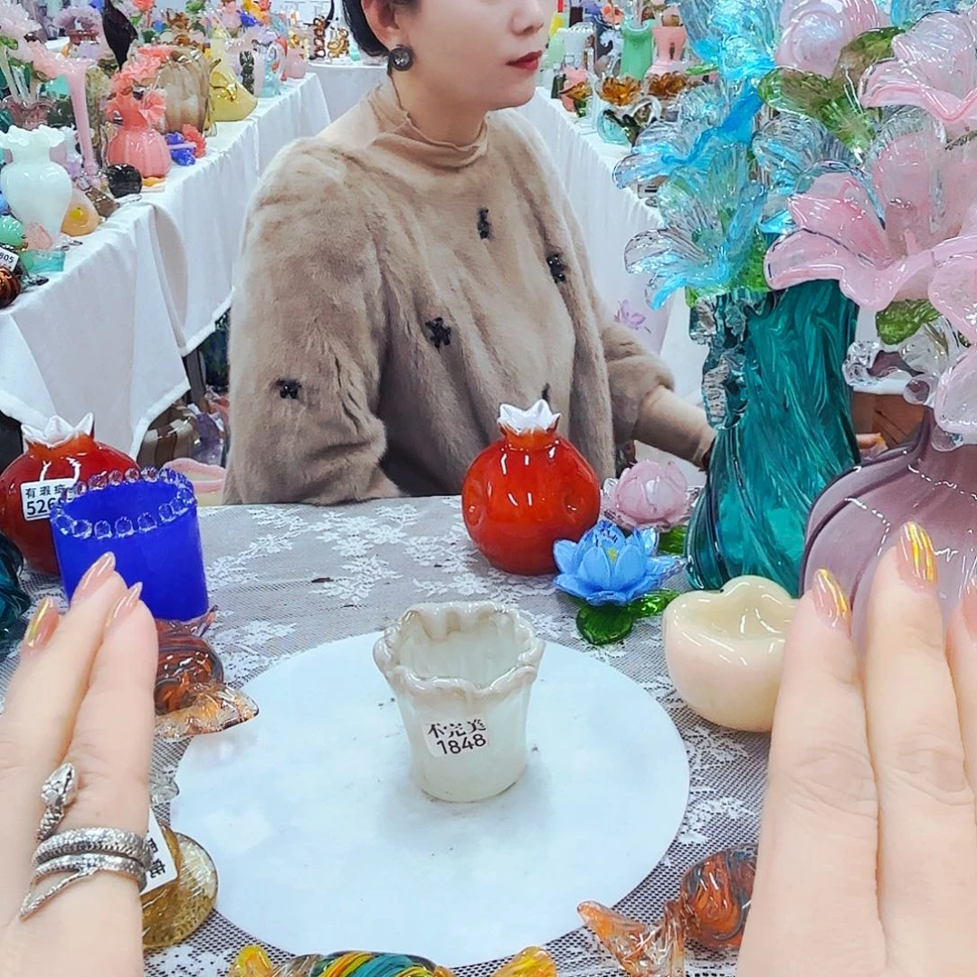 瑕疵琉璃花瓶花器艺术品