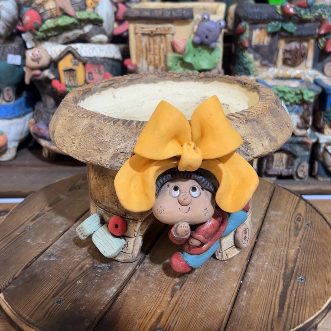 红陶嘻哈多肉花盆