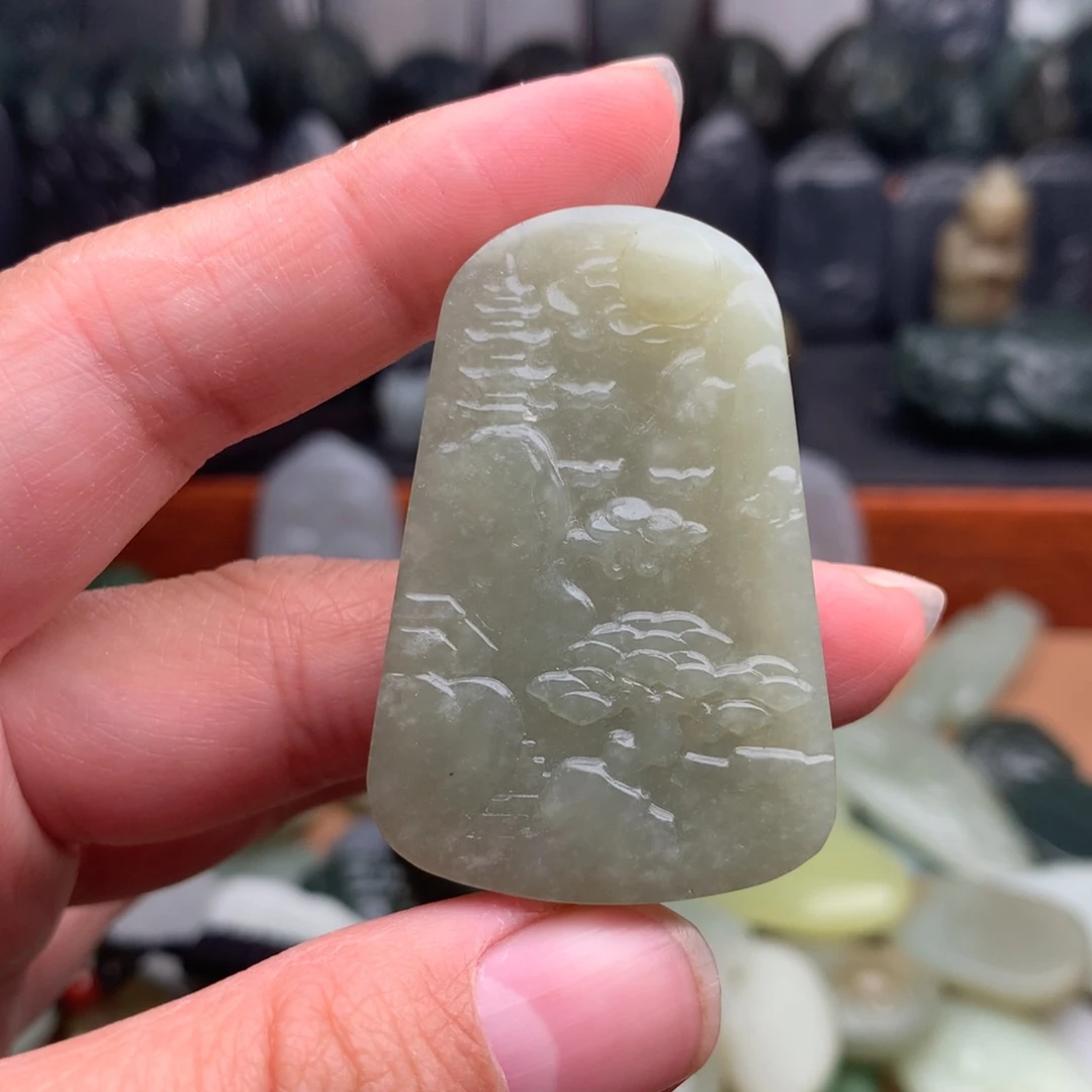 和田玉未镶嵌颈饰挂件31