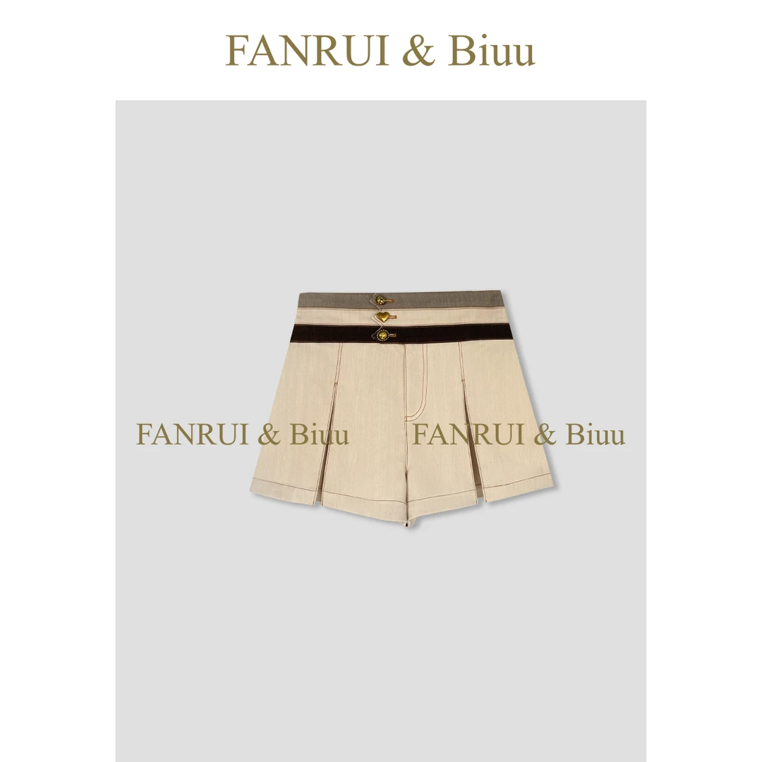 FANRUI/泛芮「古堡」新款复古原创设计感A字中腰显瘦半身裤裙B16857