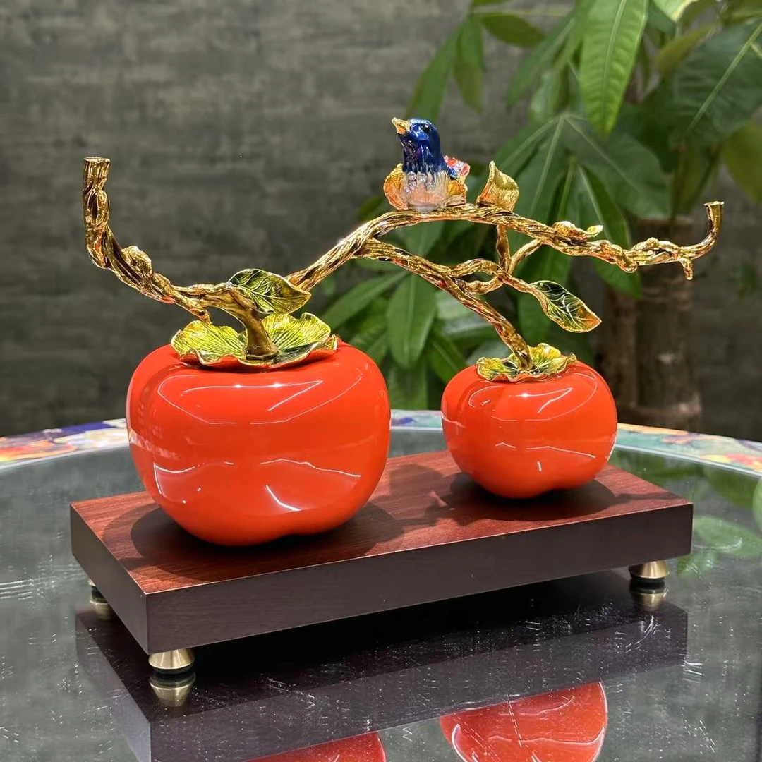 【摩登良品】创意珐琅彩事事如意摆件现代新中式简约软装搭配酒柜