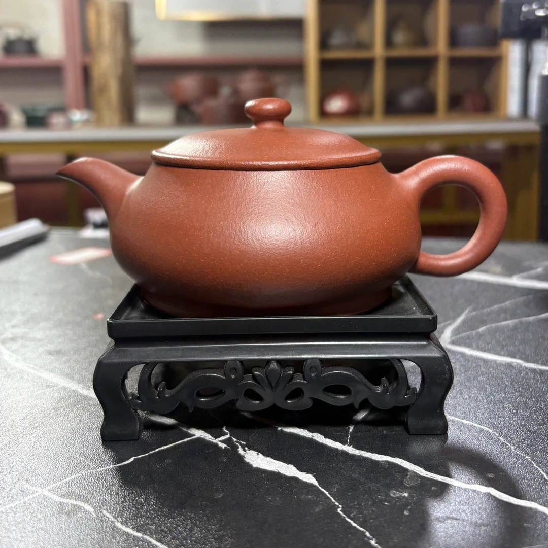 全手工红降坡200cc明炉壶紫砂壶