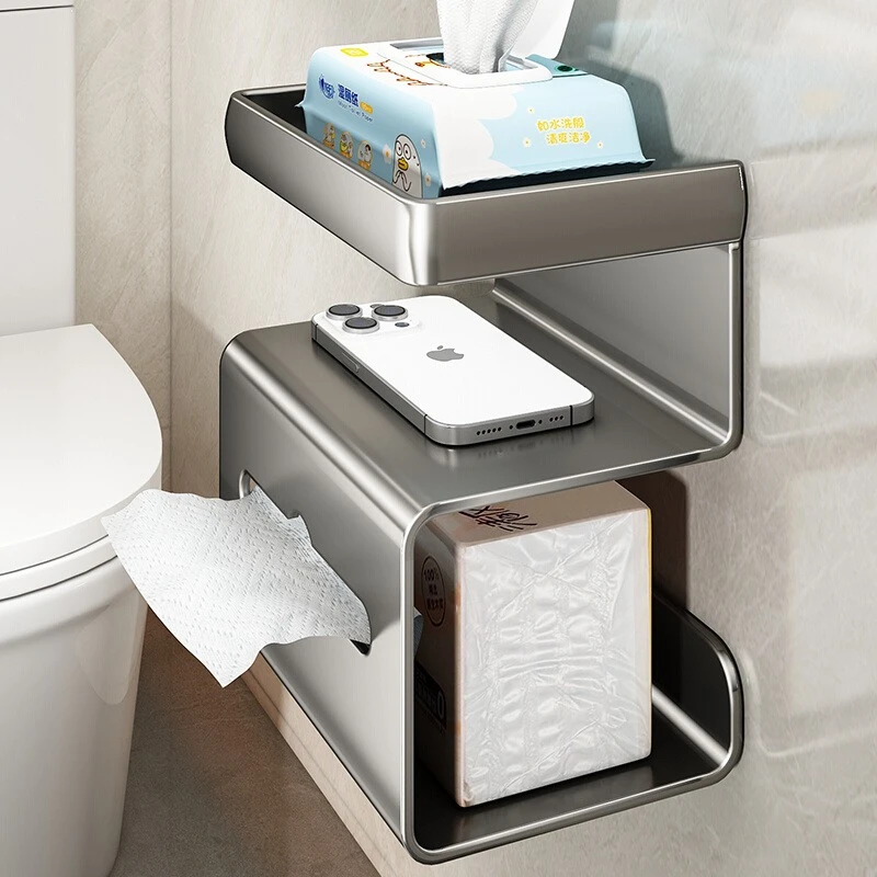 卫生间厕纸盒壁挂式抽纸盒卷纸置物架洗手间放置盒厕所纸巾盒