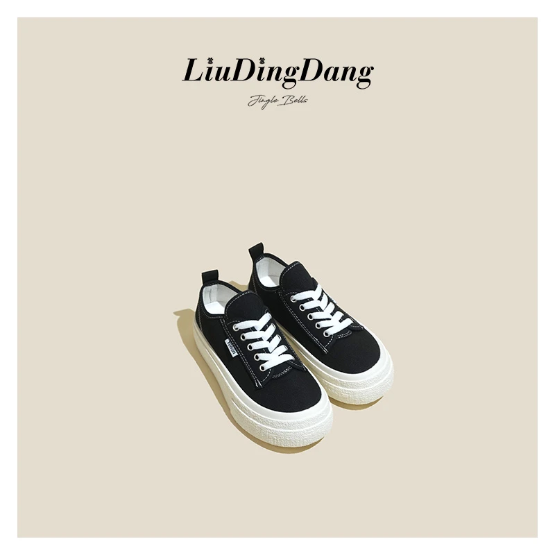 【刘叮咚女鞋】帆布鞋女2024年新款女鞋单鞋透气平底舒适休闲女鞋
