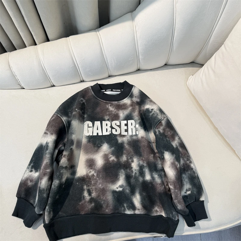 124儿童时尚休闲加绒套头卫衣-53813