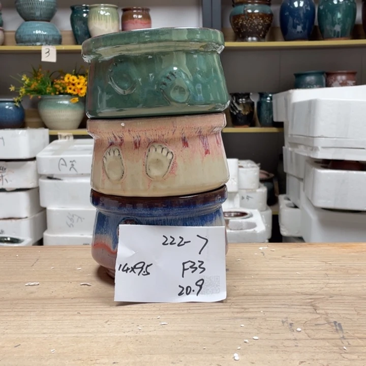 紫砂花盆多肉花盆微瑕7