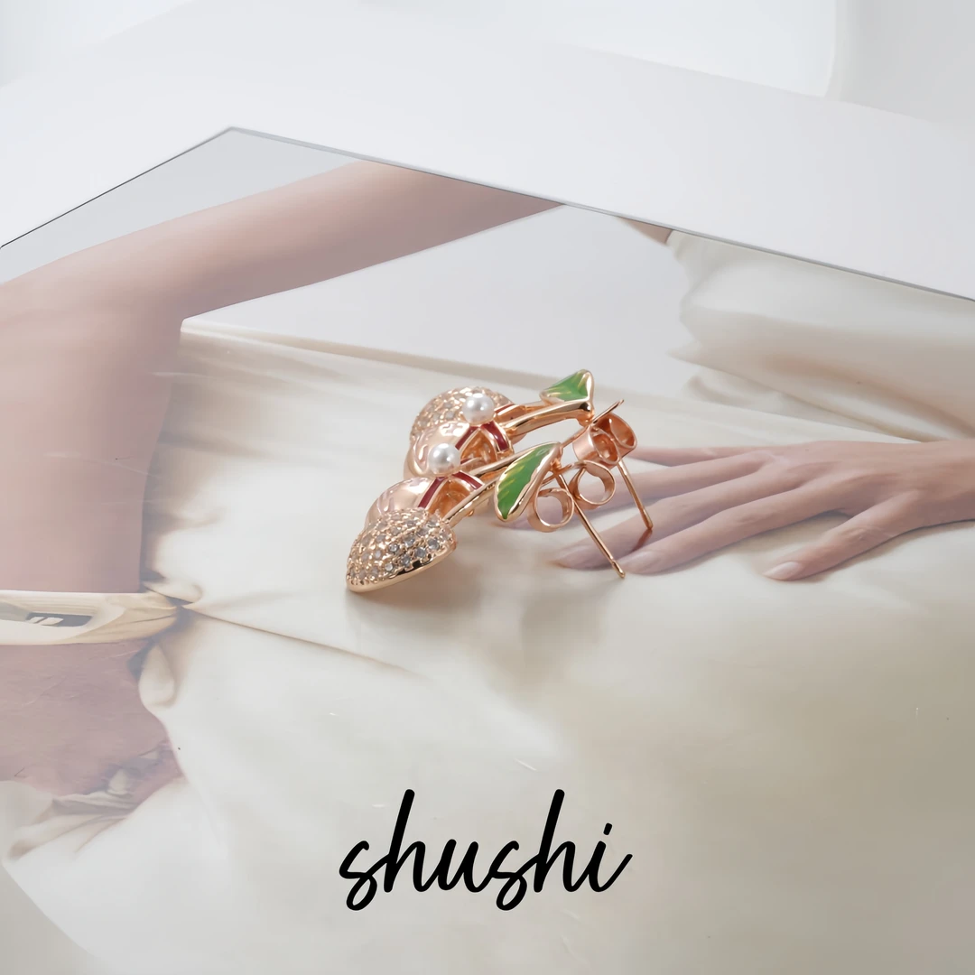 铜合金锆石耳饰 时尚经典轻奢气质百搭耳环8607