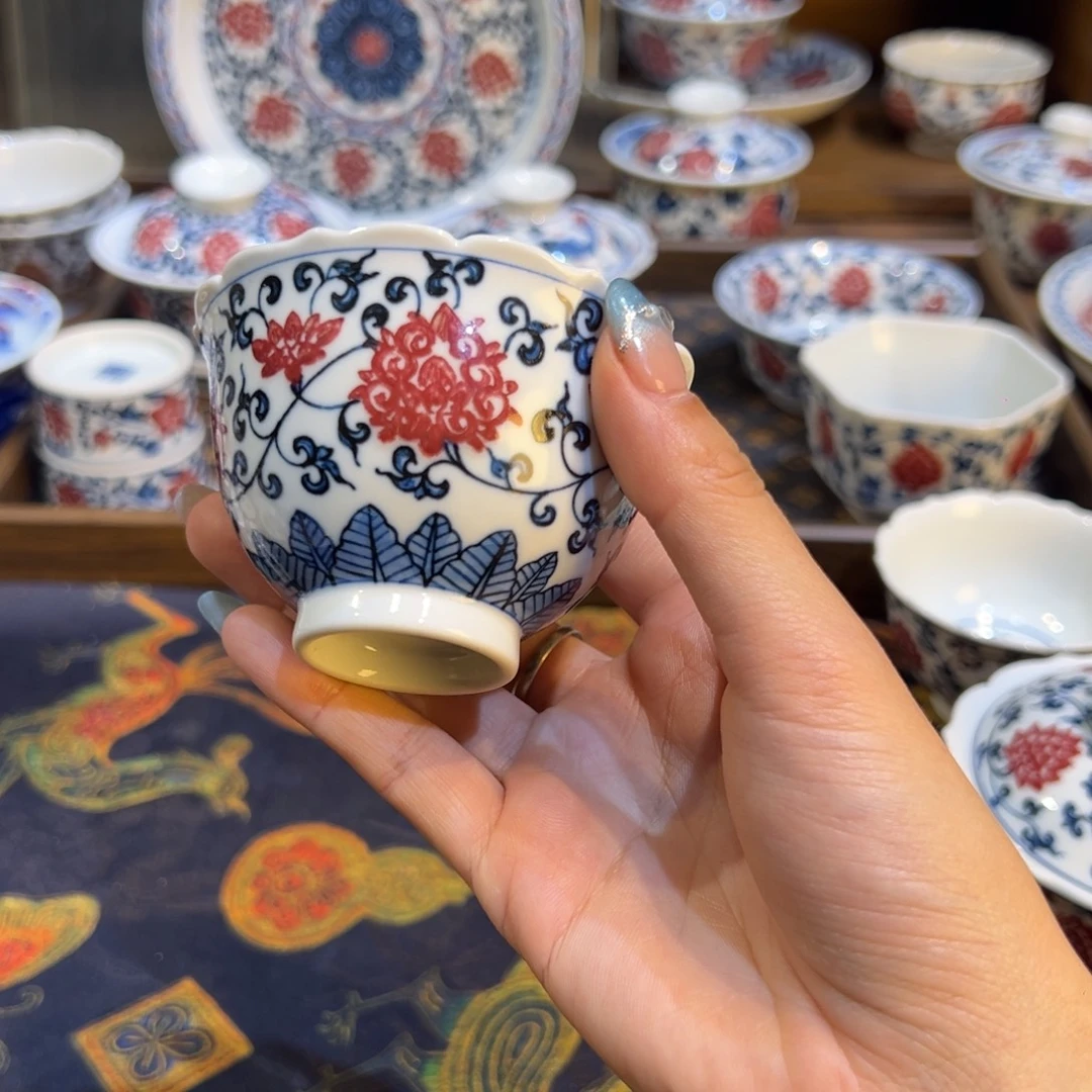 陶瓷摆件景德镇陶瓷茶器百宝箱