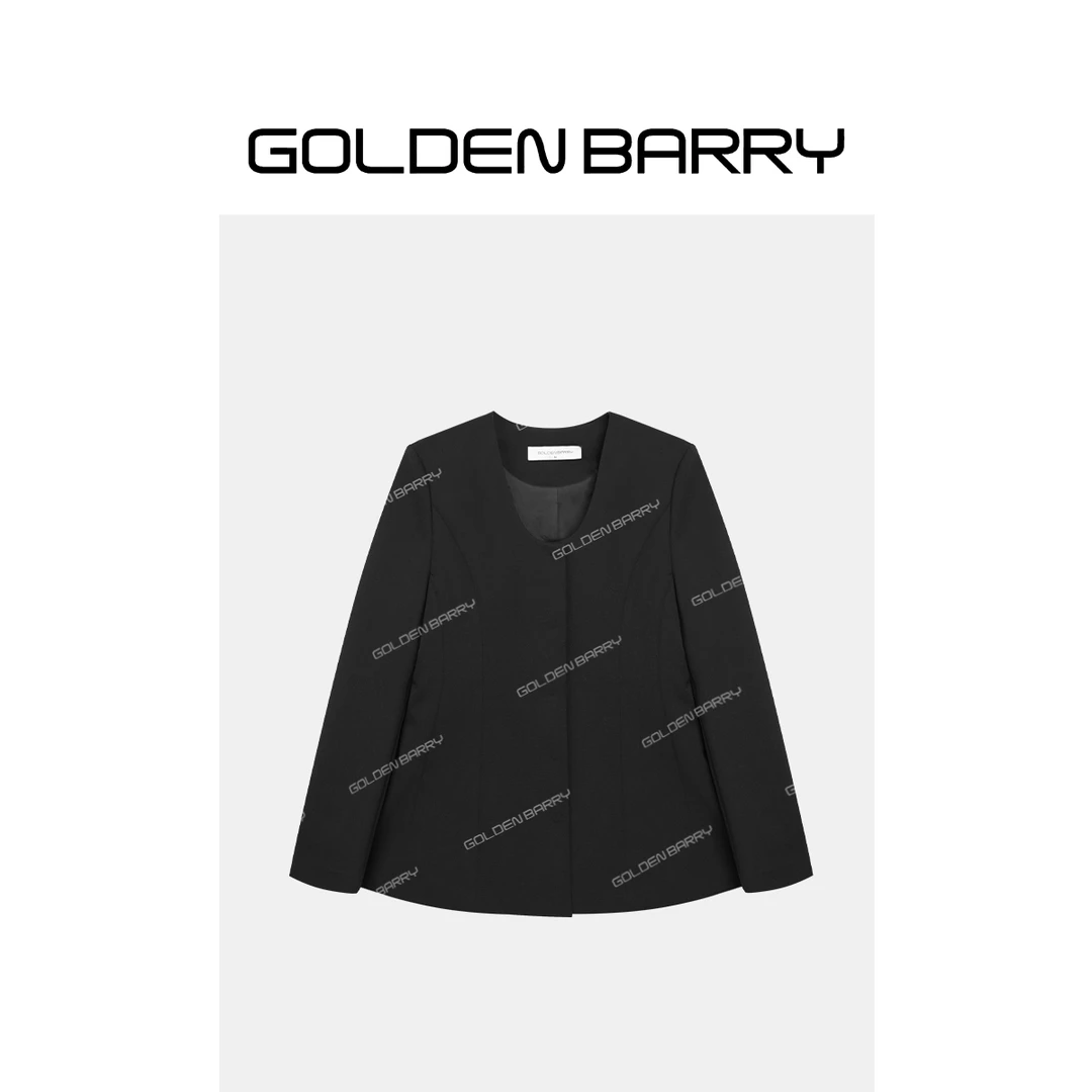 GOLDENBARRY【比赛专属】时尚U型领收腰西装外套124107
