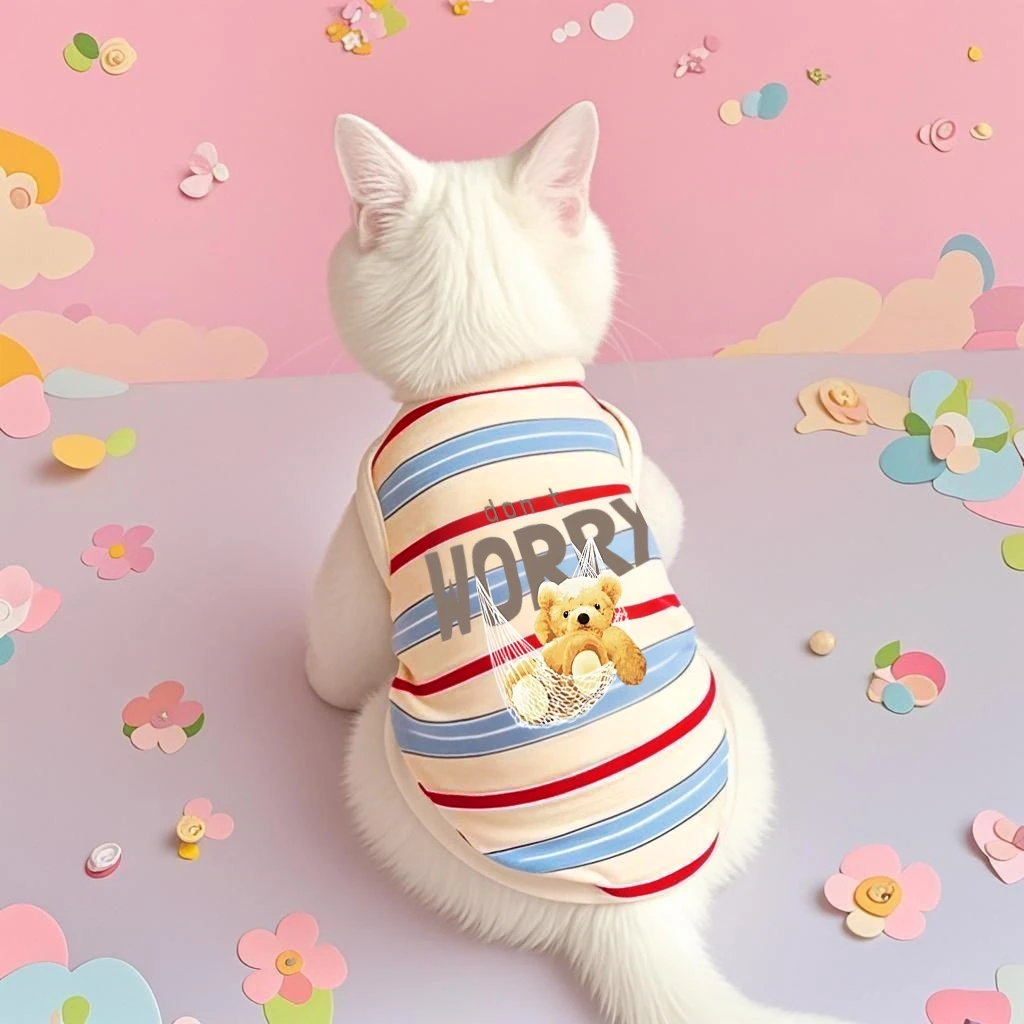 狗狗猫咪衣服宠物夏季薄款夏天泰迪犬比熊夏装小型犬掉毛防晒背心