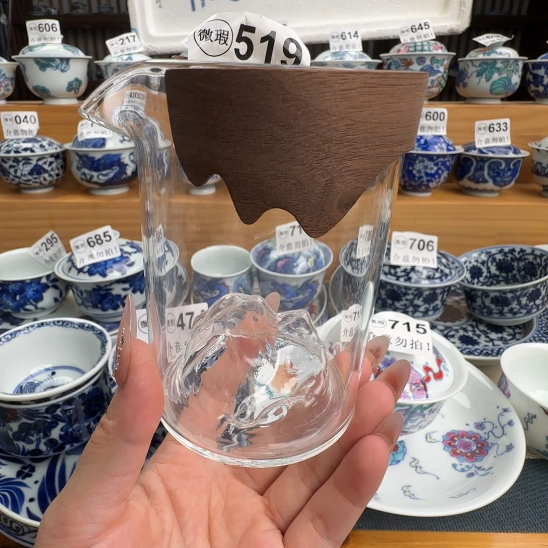 微瑕景德镇盖碗杯子