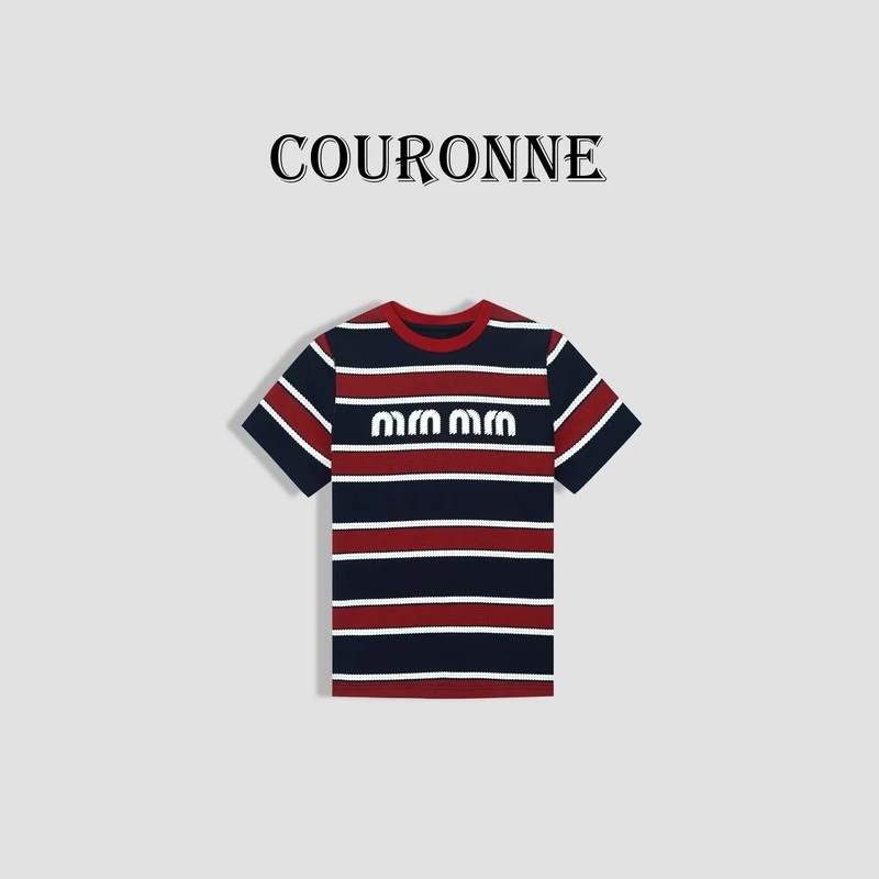 【桐桐】-潮牌设计感潮酷修身百搭圆领爱心短袖打底上衣24014