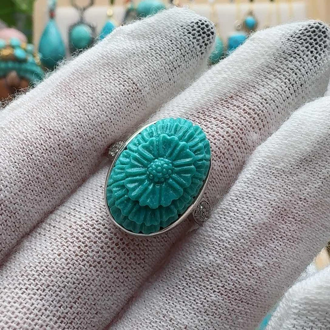 绿松石配饰银S925镶嵌