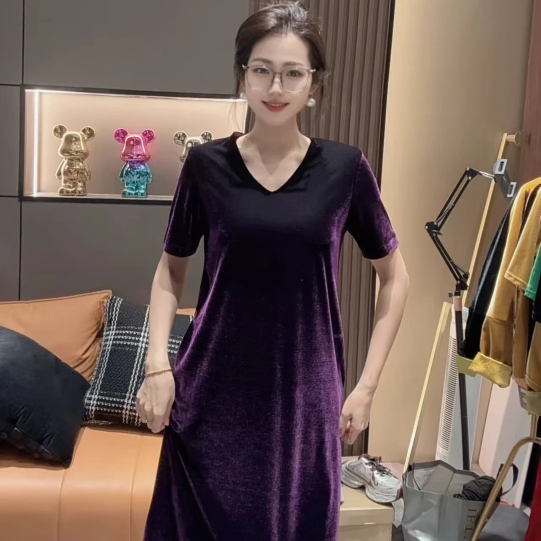 （飒爽推荐）国风丝绒长裙