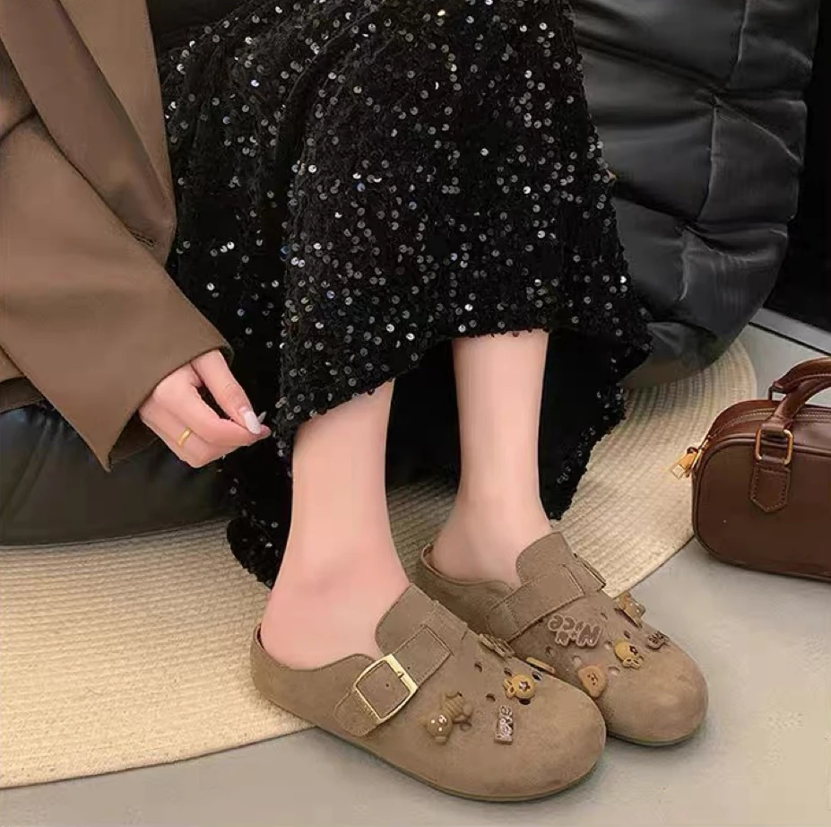 【丽姐shoes】725女鞋轻底拖鞋时尚休闲百搭包头拖夏季软底平底