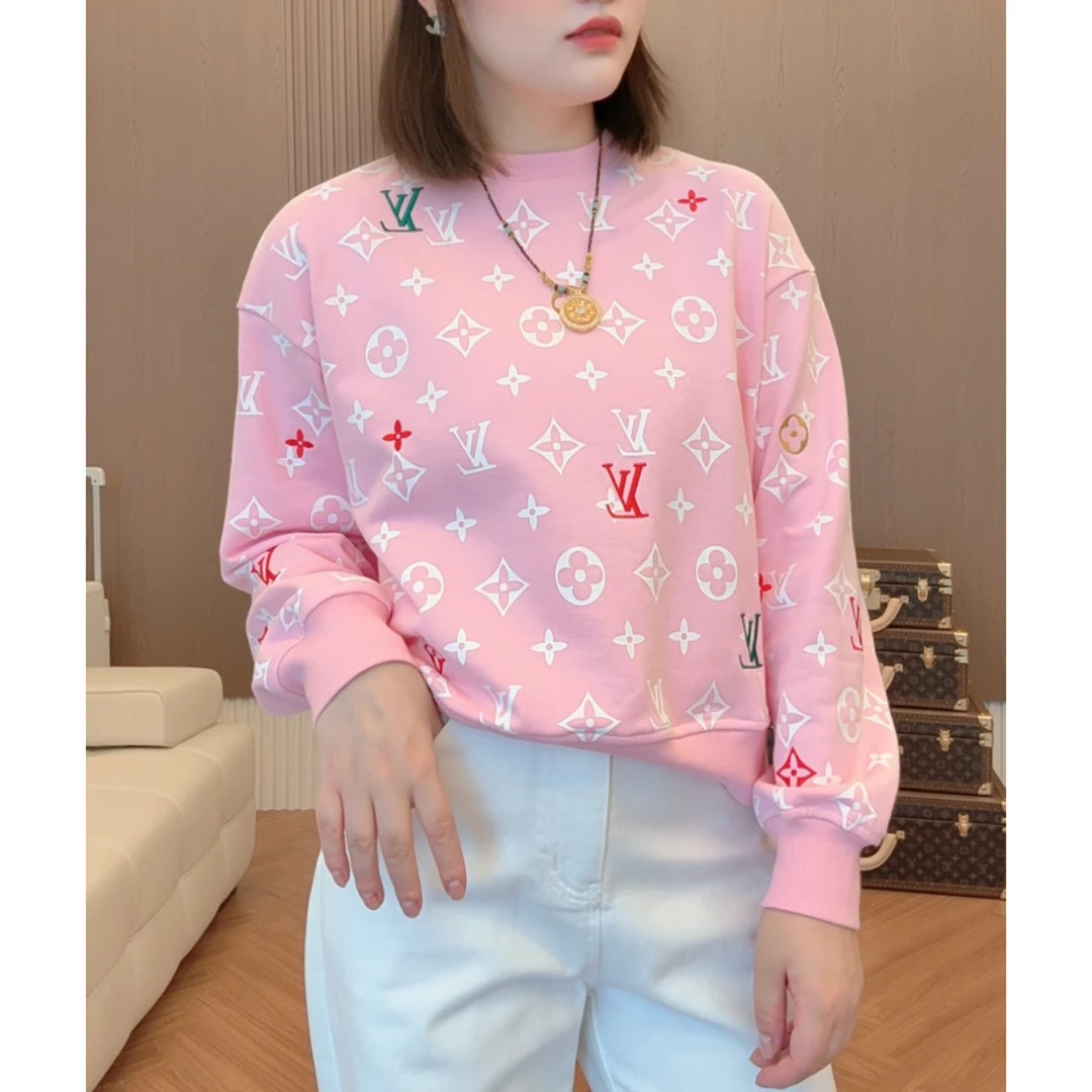 秋季印花字母长袖卫衣女潮牌宽松显瘦百搭外套服2025新款外穿上衣