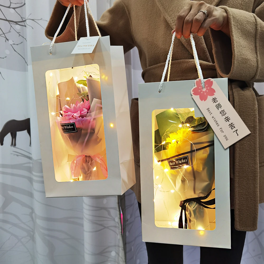 教师节礼物实用感恩永生花创意祝福礼品幼儿园送老师高档真花束