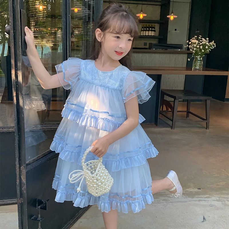 尤画2025原创设计师童品夏季女童中大童连衣裙68022