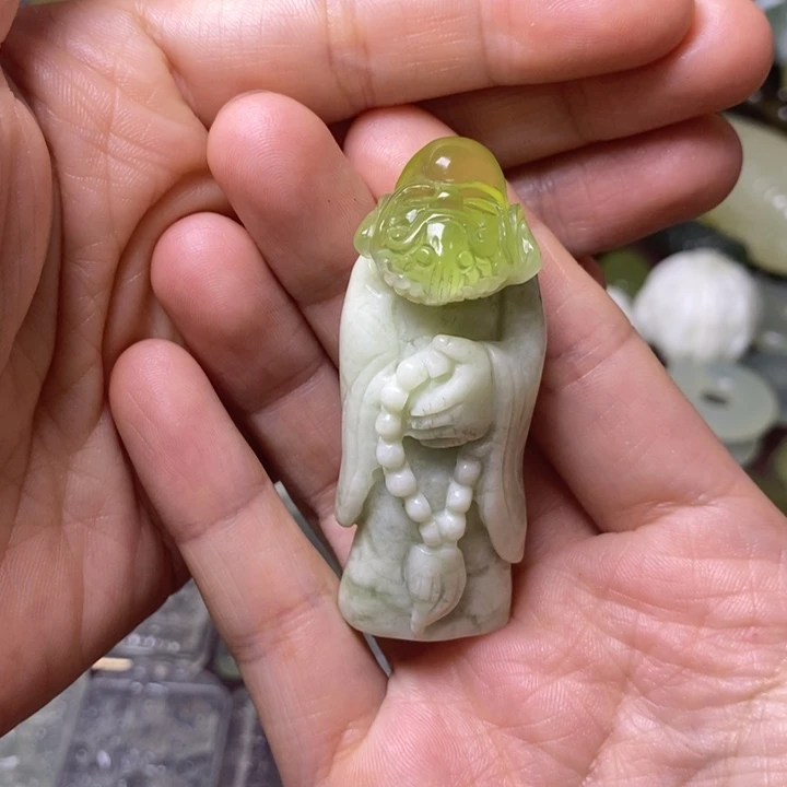 岫玉天然岫玉手把未镶嵌运**坤