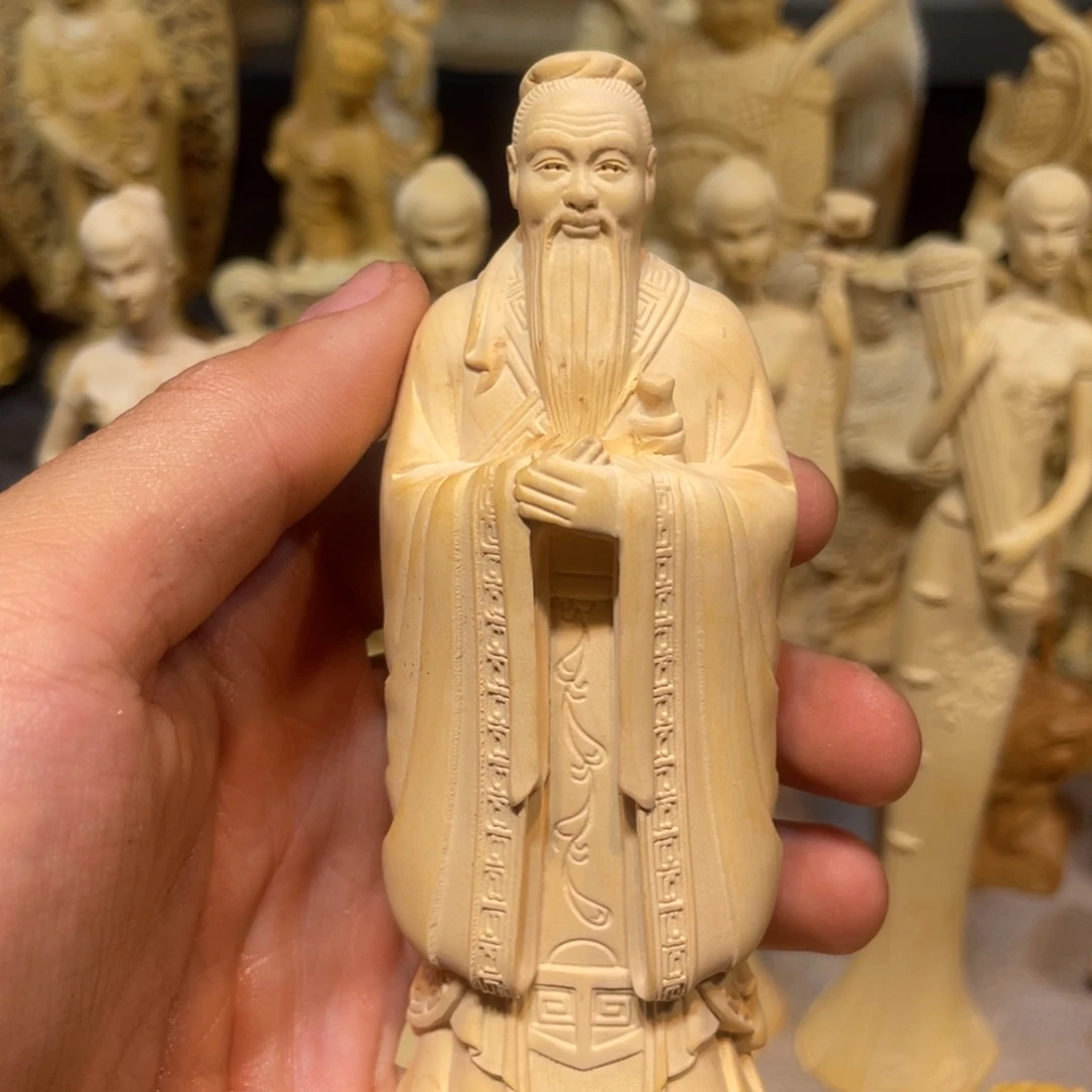 黄杨木瑕疵小孔子