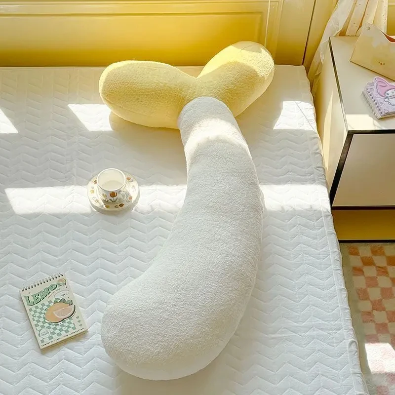 可爱豆芽长条抱枕女生睡觉床上侧睡夹腿靠枕专用孕妇枕床头靠垫XF