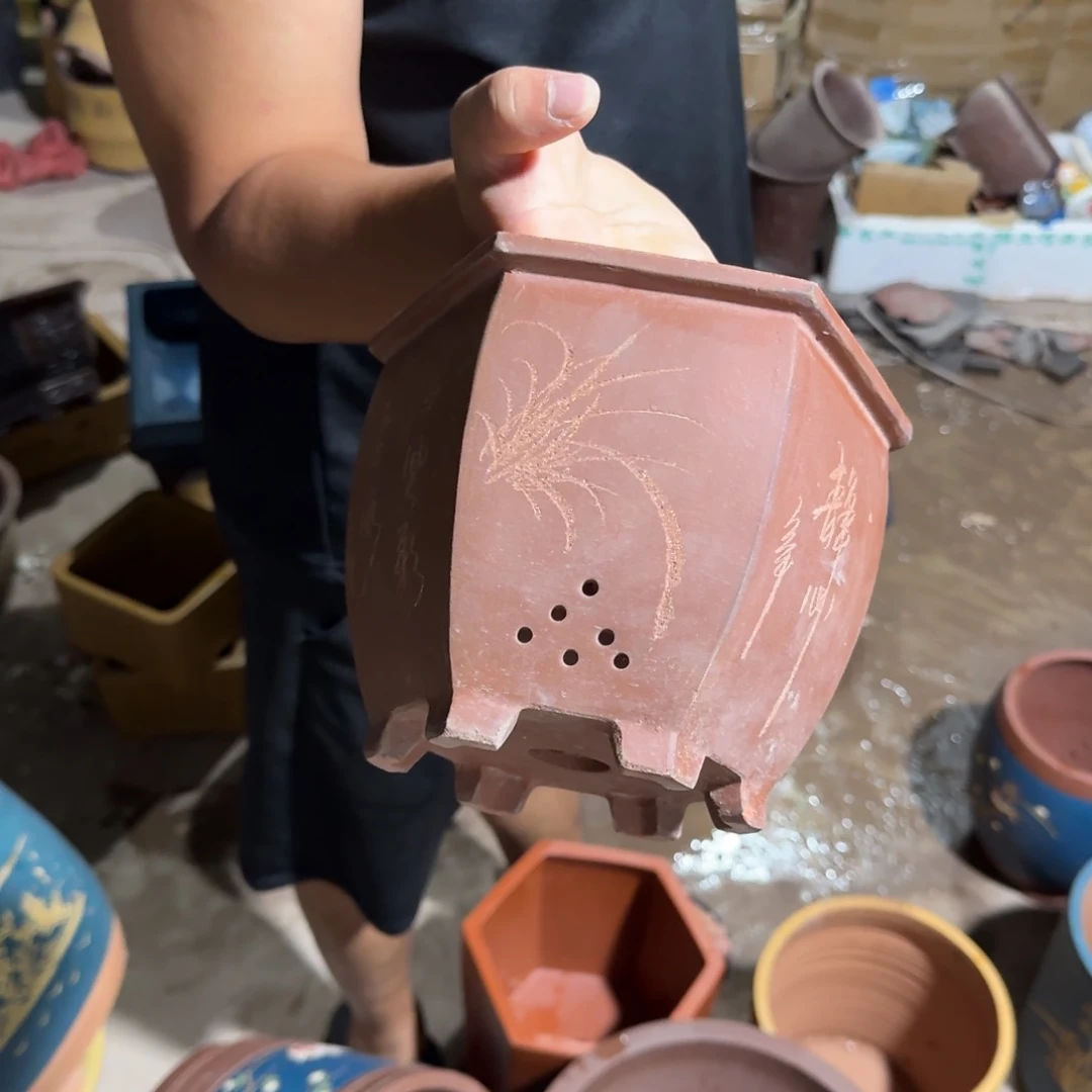 紫砂花盆瑕疵和瑕疵