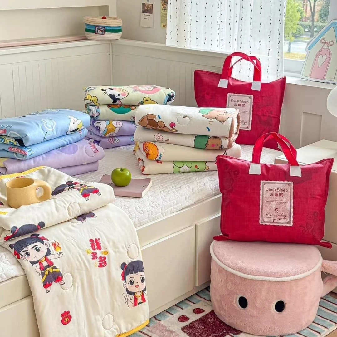 西藏新疆包邮哪吒卡通亲肤柔软小被子宝宝儿童夏涼被幼儿园夏被午