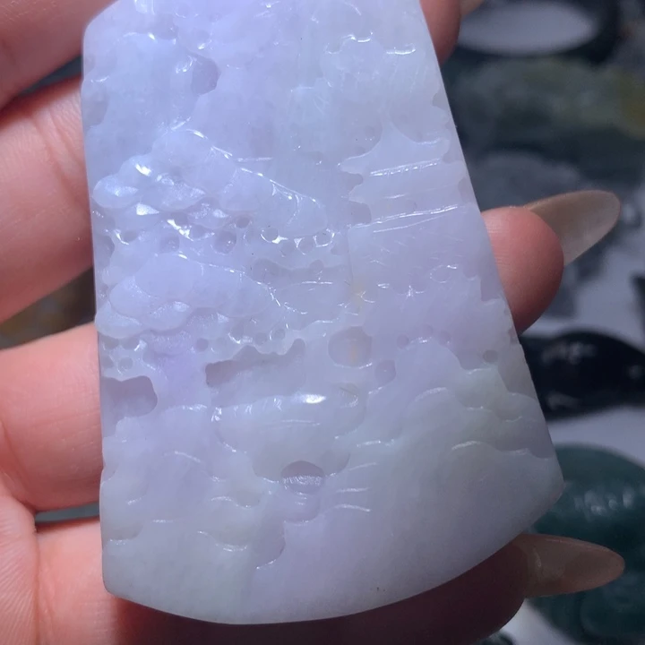 翡翠未镶嵌颈饰保真天然A货翡翠