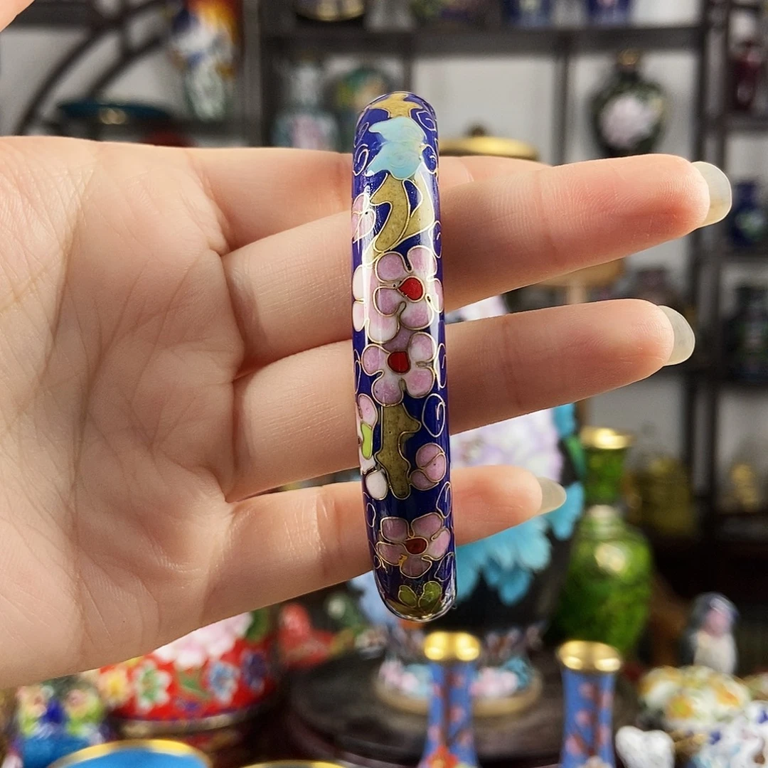 淼***铜宝蓝色老北京梅花镯