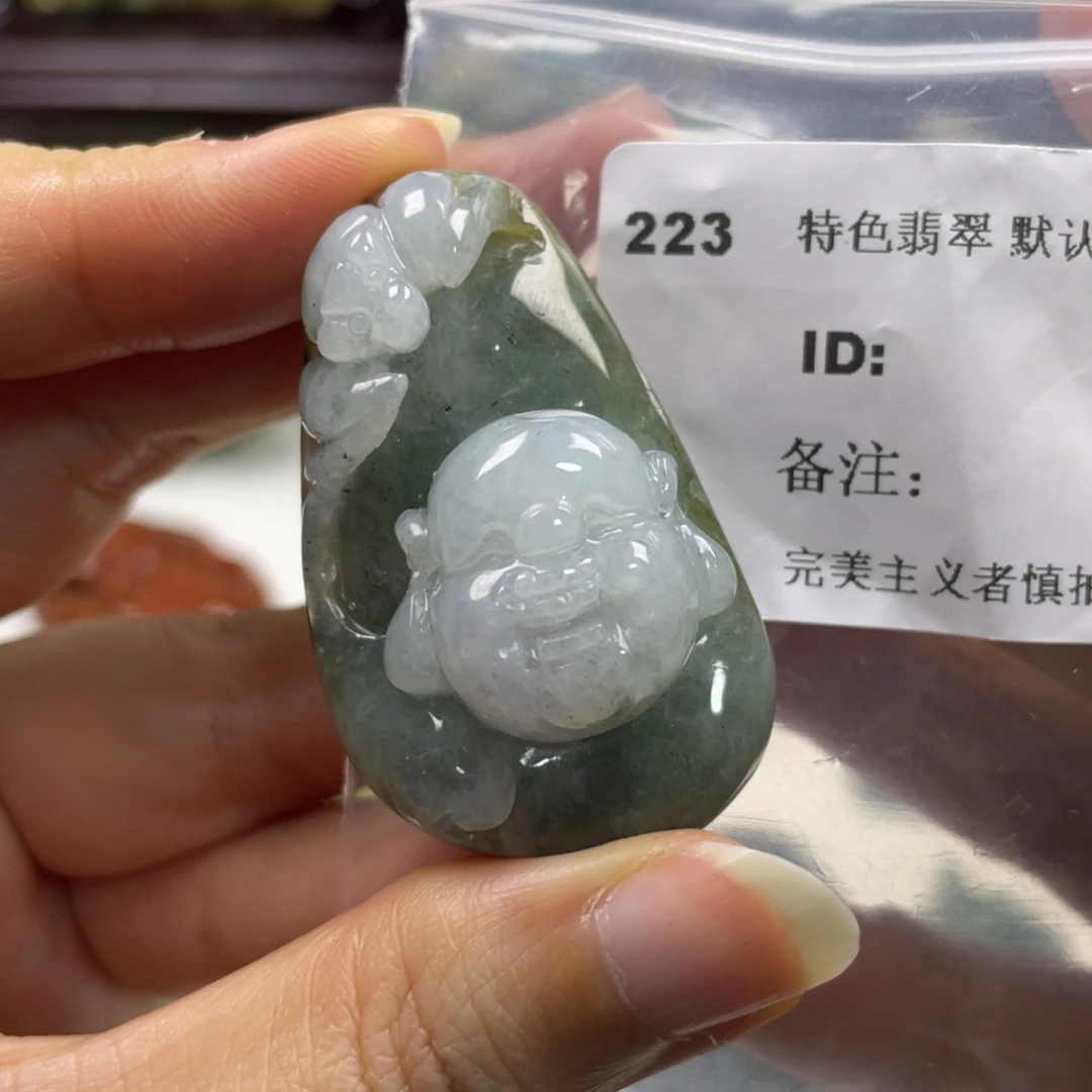 翡翠未镶嵌颈饰牌子