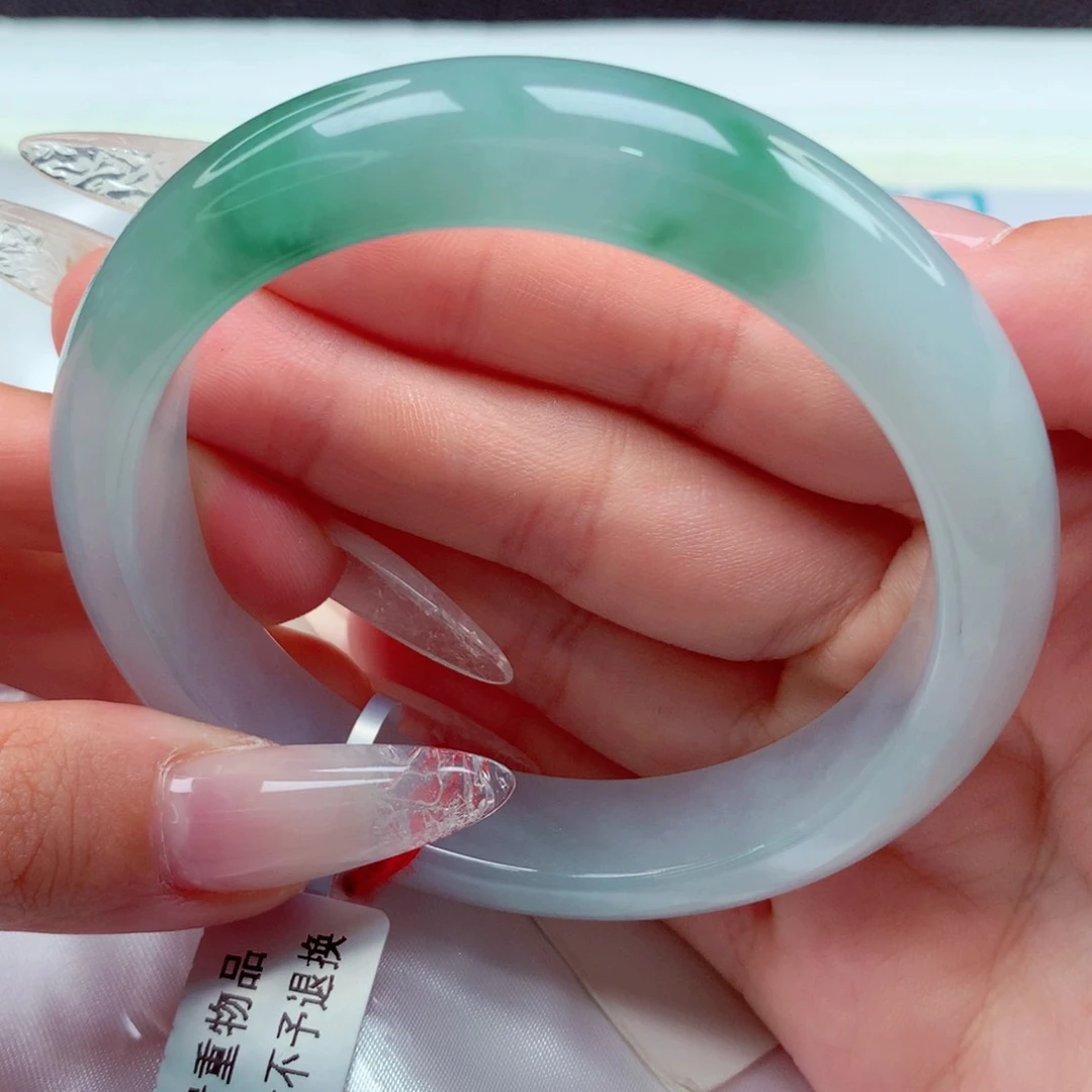 翡翠手镯未镶嵌天然缅甸翡翠A货手镯 87号