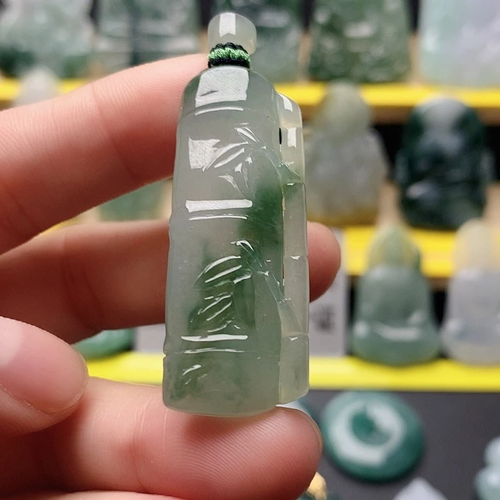 翡翠未镶嵌吊坠(不含链)竹节