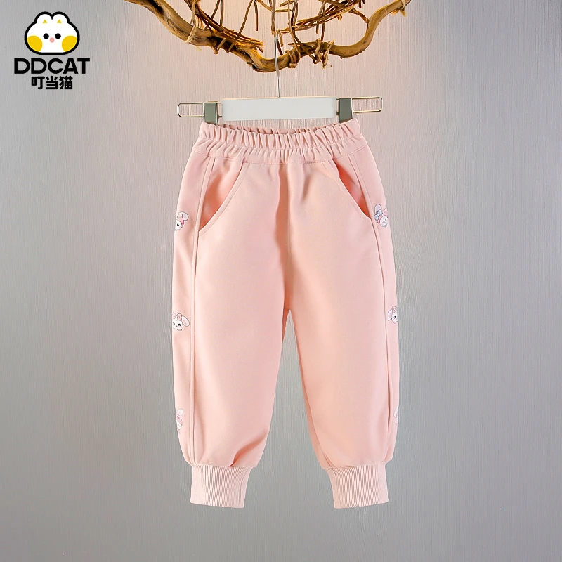 叮当猫女童裤子春秋儿童休闲裤秋装中小童长裤洋气女宝宝宽松卫裤
