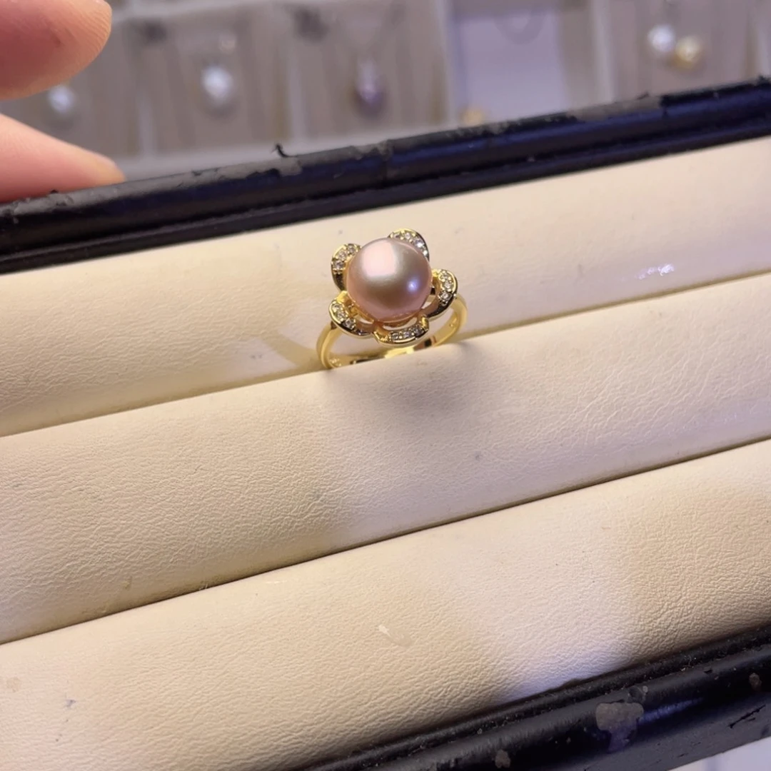 银S925镶嵌珍珠首饰淡水珍珠