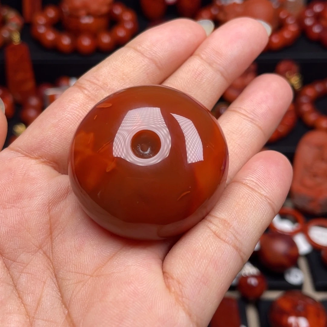 南红玛瑙未镶嵌珠宝奇石平安扣吊坠