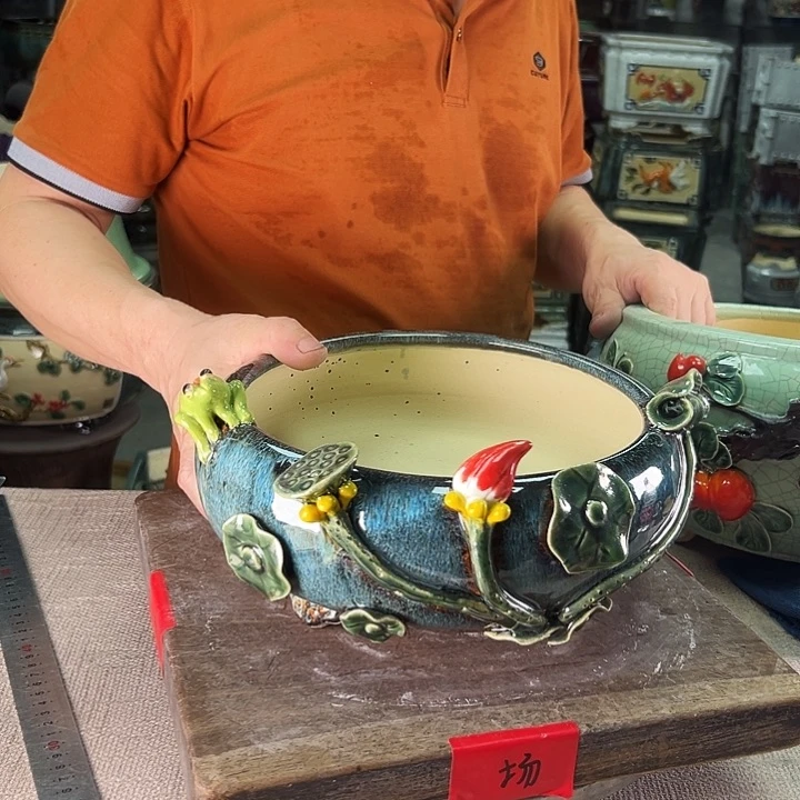 泳坤堂石湾盆M**唛陶瓷