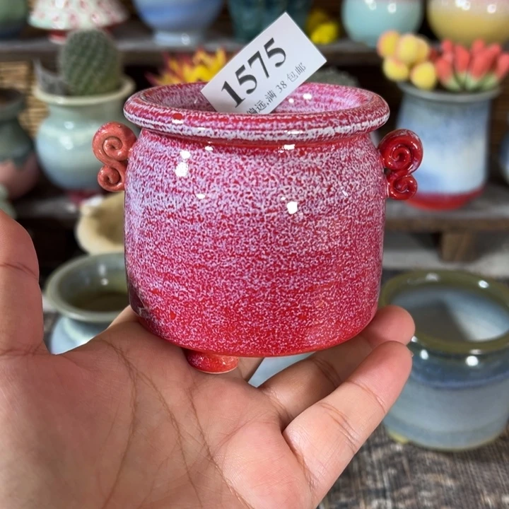 口6高7手工花盆满30包邮