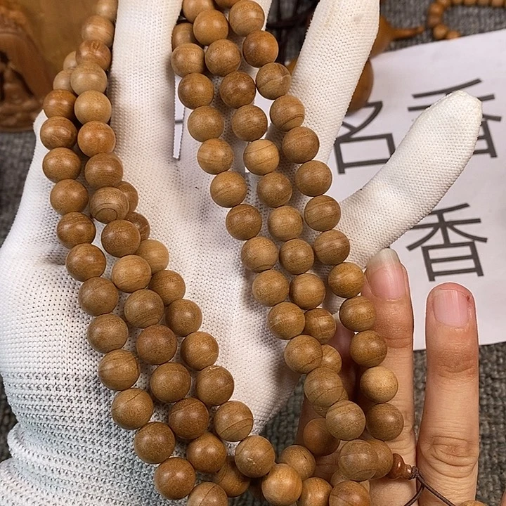 檀香木手串/手链老山檀香老料1.0/108圆珠微瑕